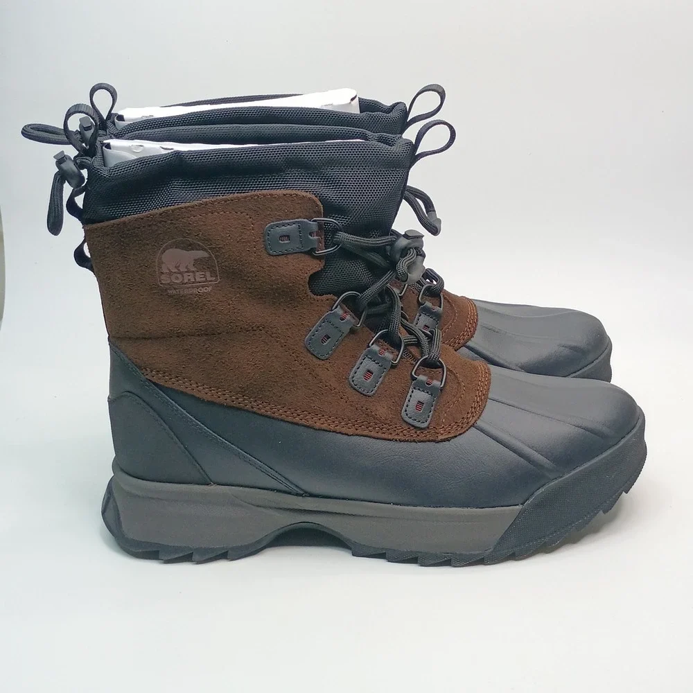 Sorel Cheyanne Metro II Sneak Boot Men Size 12 Brown Waterproof NM5170-256
